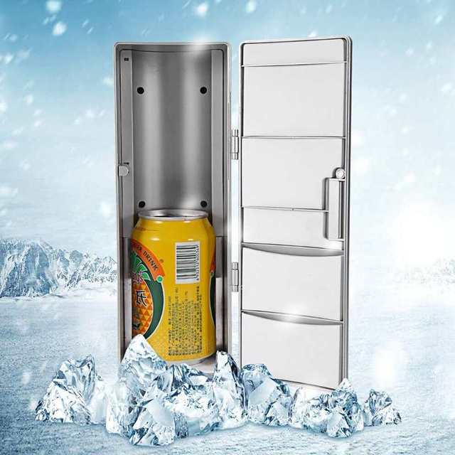 Compact Mini USB Fridge Freezer Cans Drink Beer Cooler Warmer Travel Car  Office Use Portable Cooler Warmer Fridge - AliExpress